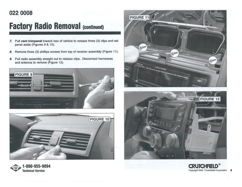 Crutchfield Mastersheet For DIY Stereo And Speaker Removal